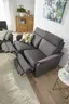Sofa Arima H - 2-Sitzer inkl. Relaxfunktion (motorisch), Stoff, Dunkelbraun