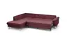 Ecksofa COOL - Ecke links mit 2,5-Sitzer, Querschläfer, Stoff, Burgund