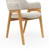 Armlehnstuhl Flore 1 - Stoff, Creme