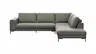 Ecksofa Solano - 2,5-Sitzer mit Ecke Rechts, Leder, Grau