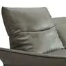 Sofa Victoria - 3-Sitzer inkl. Kopfstütze/Armlehne verstellbar, Leder, Grau