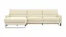 Ecksofa Valera - Longchair mit 3-Sitzer rechts inkl. Rückenlehne verstellbar und Relaxfunktion motorisch, Stoff, Natur