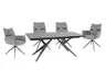 Armlehnstuhl MARJA - drehbar, Stoff, Grau