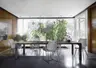 Armlehnstuhl Penthouse - Stoff, Hellgrau, Leder, Steingrau, Kufen, Anthrazit