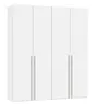 Drehtürenschrank JOIN IT- B ca. 202 cm,  Weiß, Glas, Weiß