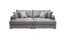 Megasofa - 2,5-Sitzer, Stoff, Grau