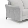 Ecksofa Canterbury - 2,5-Sitzer mit Longchair rechts, Stoff, Offwhite
