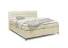 Boxspringbett HINDA- Liegefläche ca. 180x200 cm, Stoff, Creme, inkl. Topper