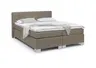 Boxspringbett HAIKOS- Liegefläche ca. 180x200 cm, Stoff, Hellbraun