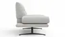 Sofa Lucero 2.0 - 2-Sitzer inkl. Drehsitz, Rollout-Armlehne und Sitztiefe verstellbar, Stoff, Offwhite