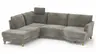 Sofa Stamford - inkl. Armlehne verstellbar und Kopfstütze, Ecksofa 2-sitzig und Abschlusshocker links mit 3,5-Sitzer, Bogen rechts, Stoff, Anthrazit
