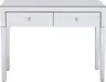Konsolentisch- LB ca. 100x40 cm, Weiß, Lackiert, Verspiegelt