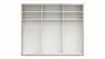 Schwebetürenschrank Viana - B ca. 271 cm, Lack, Steingrau, Riffholz, Balkeneiche