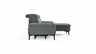 Ecksofa Felipa - 2,5-Sitzer mit Longchair rechts inkl. Armlehne verstellbar und Rückenlehne/Sitztiefe verstellbar (motorisch), Stoff, Grau