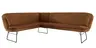 Eckbank Calvia - Breite ca. 185x233 cm, Stoff, Curry