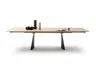 Esstisch 3100 - LB ca. 200x100 cm, beiseitig ausziehbar, Asteiche massiv, Geölt
