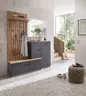 Kompaktgarderobe - Anthrazit, Artisan Eiche Nachbildung