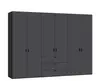 Drehtürenschrank JOIN IT- B ca. 303 cm, Schwarz, Anthrazit