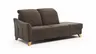 Sofa Canterbury - Recamiere links inkl. Kopfteil verstellbar und Sitzvorzug (motorisch), Stoff, Dunkelbraun