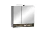 Spiegelschrank- B ca. 80 cm, Schwarz Matt, Spiegel