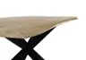 Esstisch - LB ca. 200x100 cm, Eiche massiv geölt, Wellenkante, Schwarz