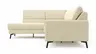 Ecksofa Valera - Ecke mit 3-Sitzer rechts inkl. Rückenlehne verstellbar, Stoff, Natur