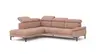 Ecksofa Hudson - Ecke links mit 2,5-Sitzer inkl. Kopfteil verstellbar, Stoff, Kupfer