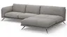 Ecksofa Valdemoro - 2,5-Sitzer mit Longchair rechts inkl. Rückenlehne verstellbar, Stoff, Grau