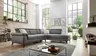 Ecksofa EM Salo - 2,5-Sitzer mit Ecke rechts, Leder, Anthrazit
