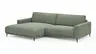 Ecksofa Solero 2.0 - Longchair groß mit 1,5-Sitzer rechts, Stoff, Olivgrün