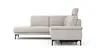 Ecksofa Matero - Ecke mit 2-Sitzer rechts inkl. Relaxfunktion motorisch und Sitzvorzug, Stoff, Hellgrau