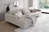 Ecksofa Solano - Longchair Links mit 2,5-Sitzer, Boucle, Natur