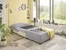 Schlafsofa - 1-Sitzer inkl. Schlaffunktion, Stoff, Hellgrau