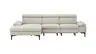 Ecksofa Felipa - Longchair links mit 2,5-Sitzer inkl. Armlehne verstellbar und Rückenlehne/Sitztiefe verstellbar (motorisch), Stoff, Natur