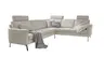 Ecksofa EM Blato - mit Kopfstützen, 2,5-Sitzer, Ecke, 3-Sitzer, Stoff, Beige