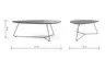 Couchtisch Fano - LBH ca. 121x75x38 cn, Fenix, Bordeaux