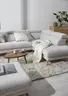 Hocker Maryville - LB ca. 74x74 cm, Stoff, Beige