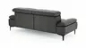 Sofa Felipa - 3-Sitzer inkl. Kopfteil verstellbar, Leder, Grau