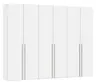 Drehtürenschrank JOIN IT- B ca. 303 cm,  Weiß, Glas, Weiß
