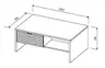 Couchtisch - LB ca. 110x65 cm, Kaschmir, Riva Eiche Nachbildung