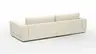 Ecksofa Juni - Longchair links mit 1,5-Sitzer, Stoff, Natur
