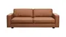 Sofa Aprino 2 - 3,5-Sitzer L, Dickleder, Cognac, Armlehne Block schmal