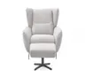 Hocker EILA - Stoff, Hellgrau