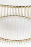 Couchtisch- 2-er Set, Messing, Pulverbeschichtet, Goldfarben, Glas