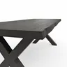 Esstisch Clifton - LB ca. 260x100 cm, Zerreiche massiv, Smoke