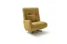Loungesessel Lovere - Leder, Curry, Armlehne links