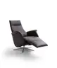 Relaxsessel Girona -  Relaxfunktion (motorisch), Leder, Dunkelbraun