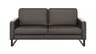 Sofa Enna - 3-Sitzer, Armlehne A, Leder, Schwarz, Kufe, Schwarz