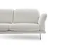 Ecksofa - Longchair links mit Sofa 2-Sitzer, Sitztiefe verstellbar, Stoff, Snow