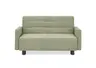Faltsofa Easy - 2-Sitzer, ca. 140 cm inkl. Schlaffunktion/Topper/Armteil verstellbar, Stoff, Grün
